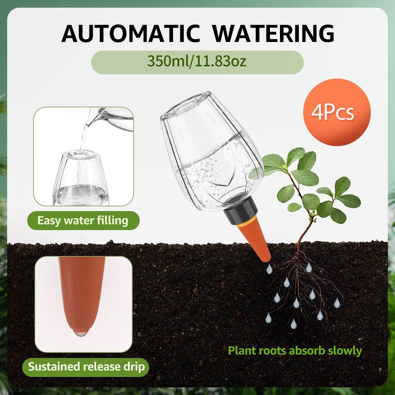 4Pcs Plant Watering Globe Clea – Plant Parent Kit Bewertung und Preis